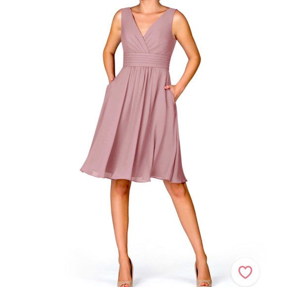 Azazie Dresses & Skirts - Azazie Kayla mid length bridesmaids formal dress Size A12- with pockets